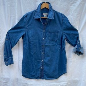 Orvis Chambray Denim Shirt Size M